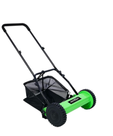 LMM-16 Manual Lawn Mower – 16" with Grass Collection Bucket